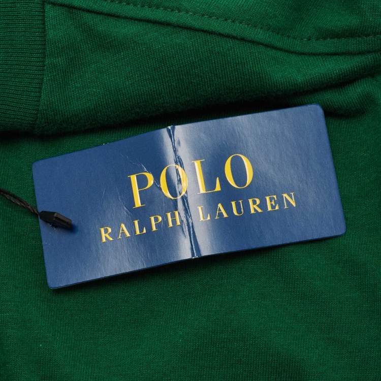 مملوكة مسبقًا Polo Ralph Lauren Green Polo Bear Print Cotton Half Sleeve T-Shirt S
