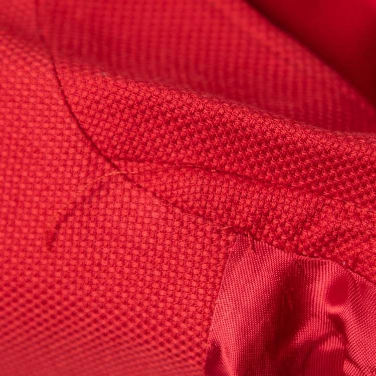 Pre Owned Polo Ralph Lauren Red Cotton Single Breasted Blazer L