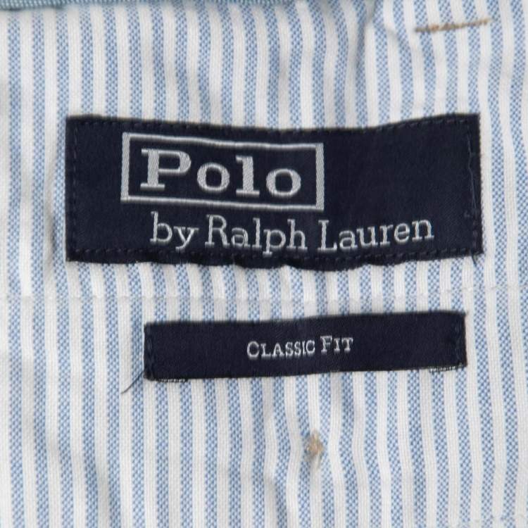 Pre Owned Polo Ralph Lauren Beige Cotton Classic Fit Pants L