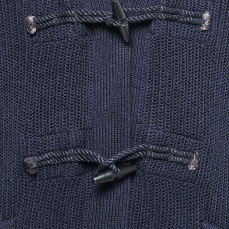 Pre Owned Polo Ralph Lauren Navy Blue Cable Knit Sweater M