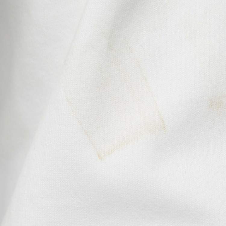 Pre Owned Polo Ralph Lauren White Cotton Knit Full Sleeve T-Shirt L