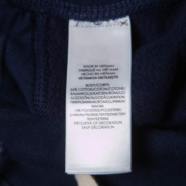 Pre Owned Polo Ralph Lauren Navy Blue Cotton Knit Joggers M
