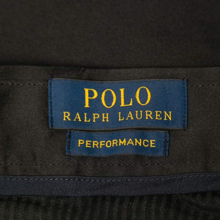 مملوكة مسبقًا Polo Ralph Lauren Black Synthetic Stretch Classic Fit Shorts M