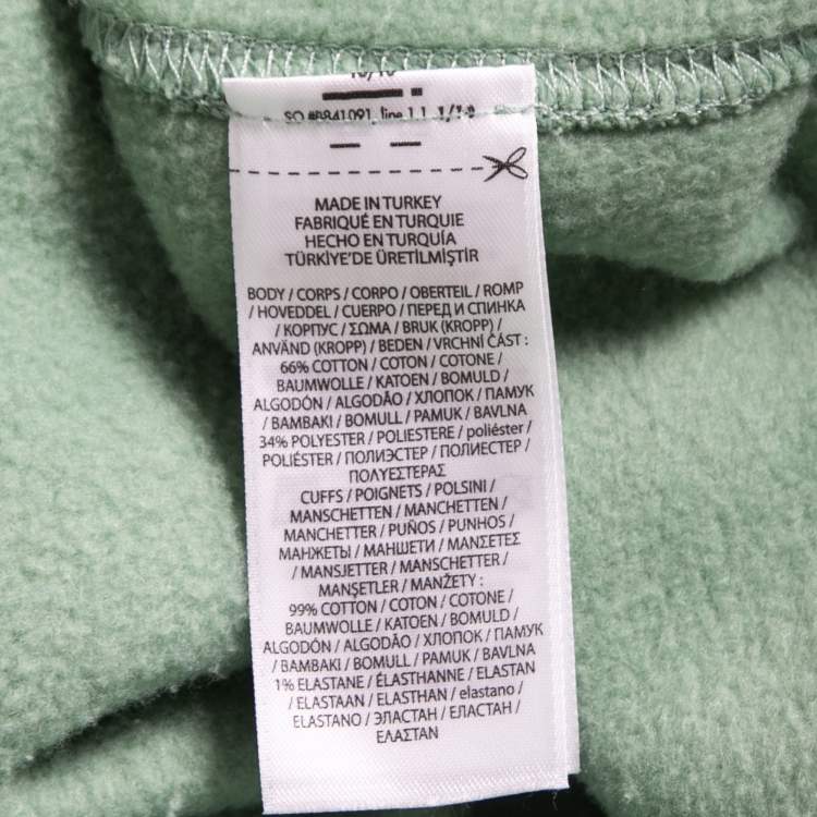 Pre Owned Polo Ralph Lauren Green Teddy Print Cotton Knit Crew Neck Sweatshirt L