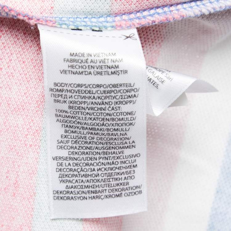 Pre Owned Polo Ralph Lauren Multicolor Striped Cotton Knit Long Sleeve T-Shirt L