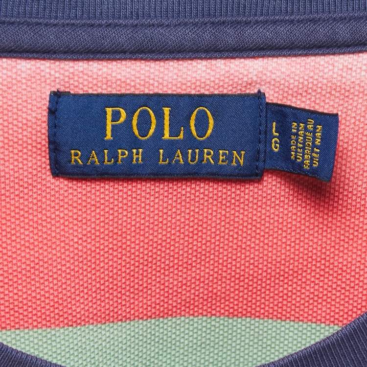 Pre Owned Polo Ralph Lauren Multicolor Striped Cotton Knit Long Sleeve T-Shirt L