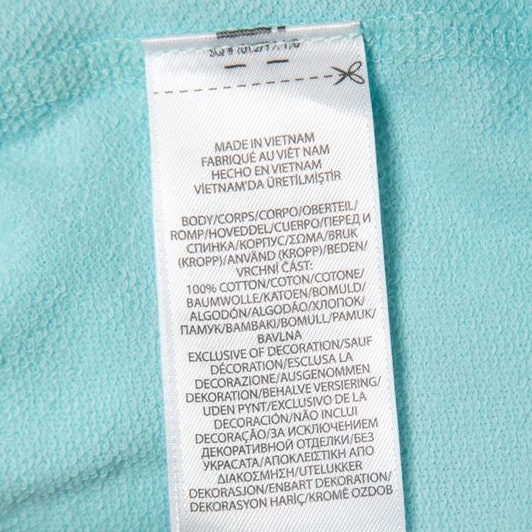 Pre Owned Polo Ralph Lauren Aqua Blue Cotton Long Sleeve T-Shirt L