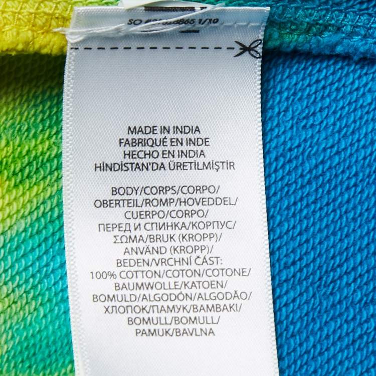 Pre Owned Polo Ralph Lauren Multicolor Tie Dye Cotton Hoodie L
