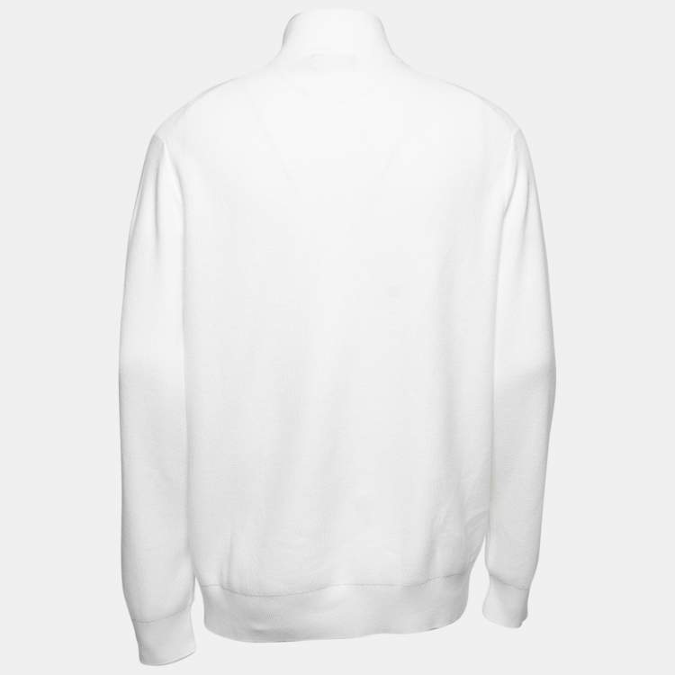 Pre Owned Polo Ralph Lauren White Cotton Long Sleeve Jumper XL