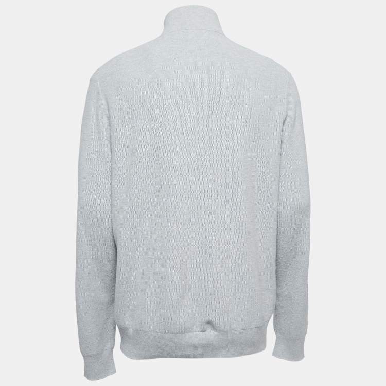 Pre Owned Polo Ralph Lauren Grey Cotton Long Sleeve Jumper XL