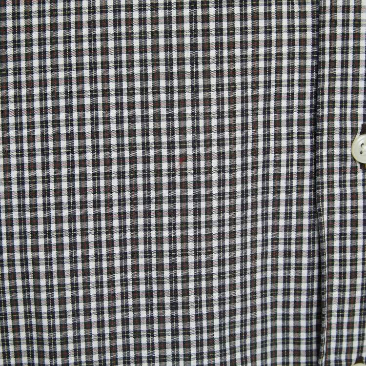 Pre Owned Polo Ralph Lauren Brown Mini Plaid Cotton Button Down Full Sleeve Shirt XL