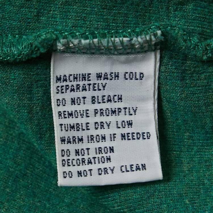 Pre Owned Polo Ralph Lauren Green Cotton Knit Half Zip Sweater L