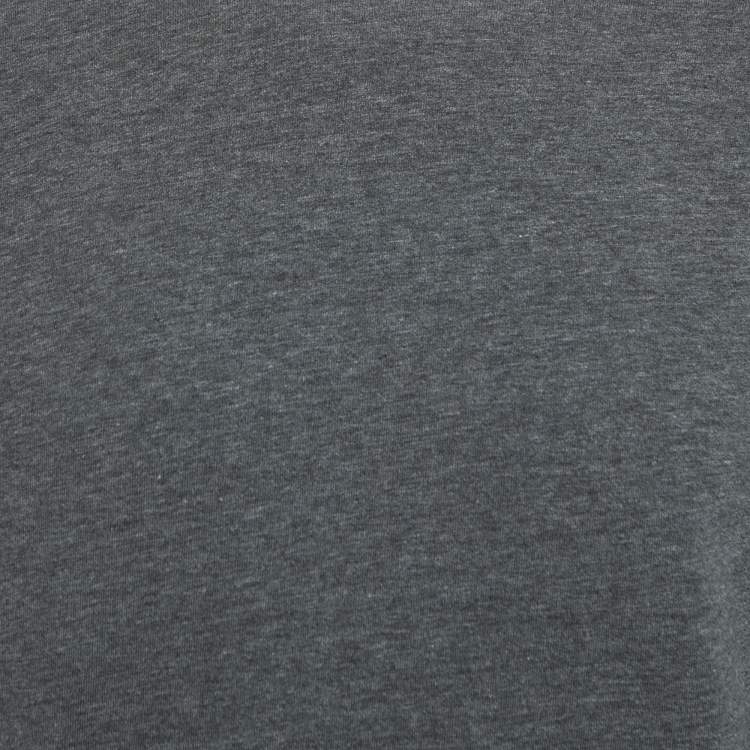 Pre Owned Polo Ralph Lauren Grey Cotton Crew Neck Long Sleeve T-Shirt M