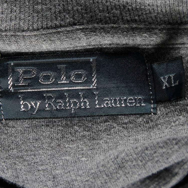 Pre Owned Polo Ralph Lauren Grey Cotton Knit Sweater XL