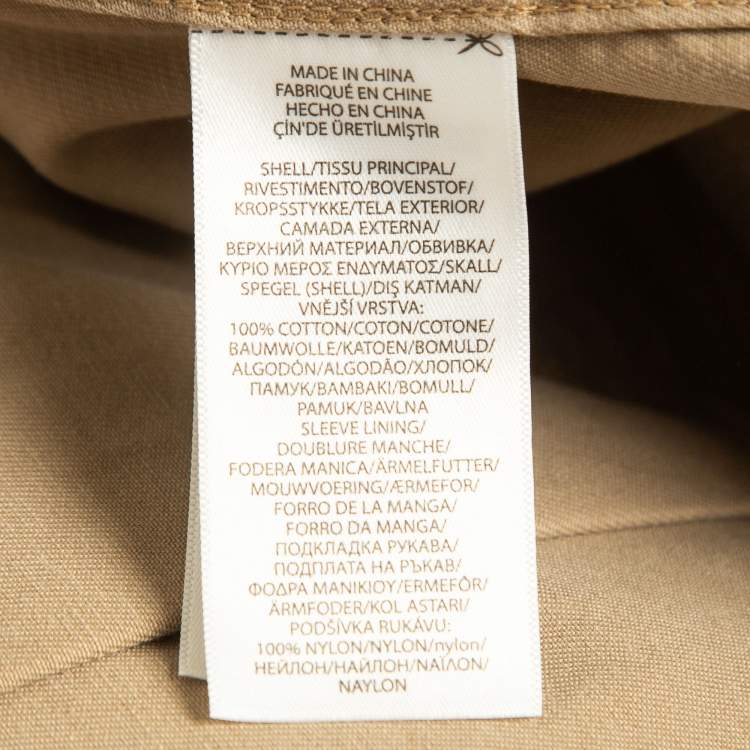 Pre Owned Polo Ralph Lauren Brown Cotton Belted Paratrooper Jacket M