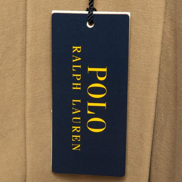 Pre Owned Polo Ralph Lauren Brown Cotton Belted Paratrooper Jacket M