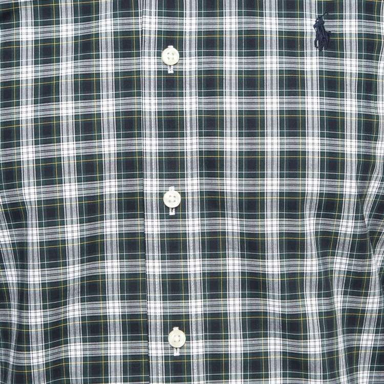 Pre Owned Polo Ralph Lauren Green Checked Cotton Long Sleeve Shirt S