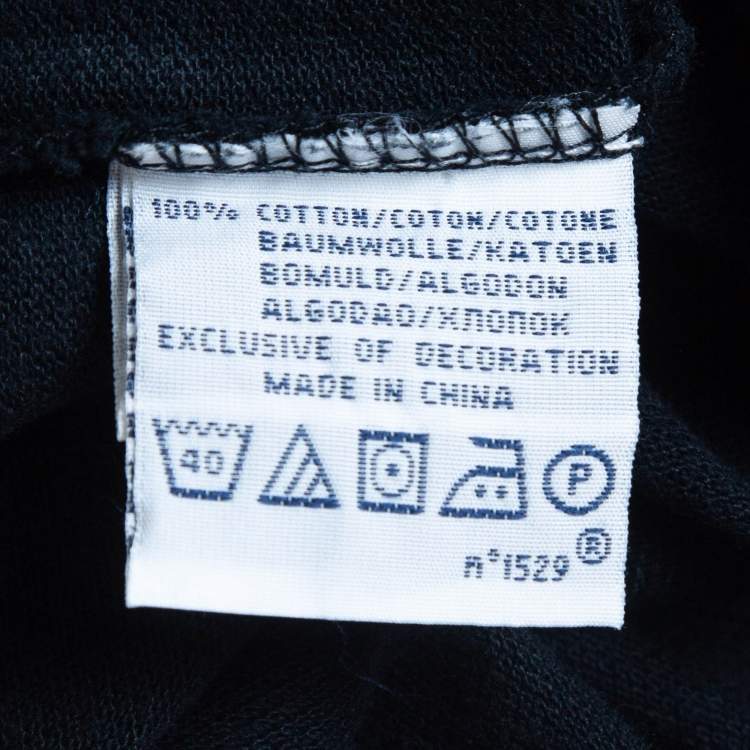 Pre Owned Polo Ralph Lauren Dark Blue Cotton Custom Fit Polo T-Shirt M