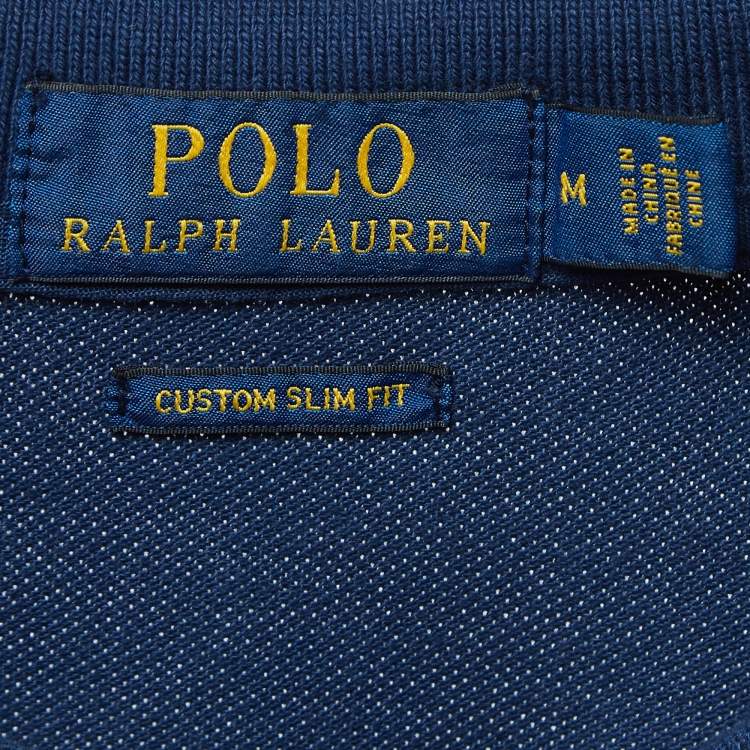 Pre Owned Polo Ralph Lauren Multicolor Tie-Dye Ombre Cotton Knit Polo T-Shirt M