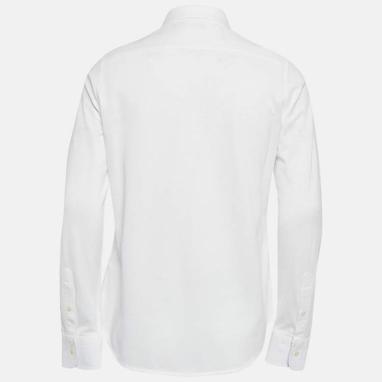 مملوكة مسبقًا Polo Ralph Lauren White Cotton Pique Shirt XL