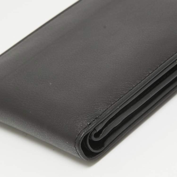Pre Owned Porsche Design Black Leather Logo Bifold Wallet