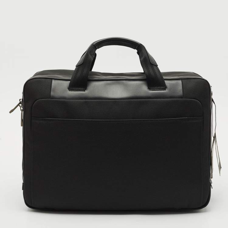 Pre Owned Porsche Design Black Nylon Medium Roadster Briefcase