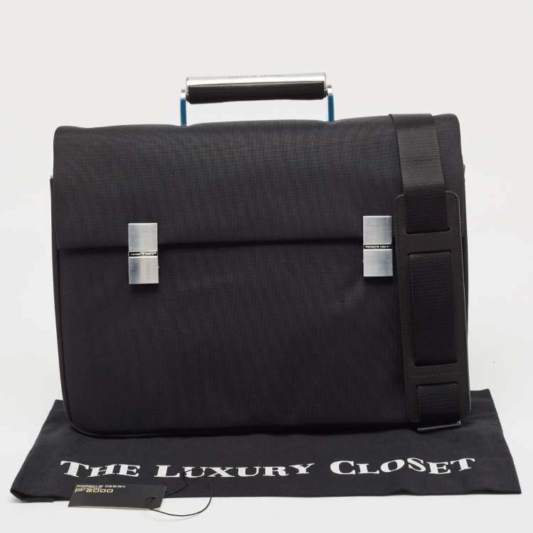 Pre Owned Porsche Design Black Nylon Roadster 3.0 Briefcase