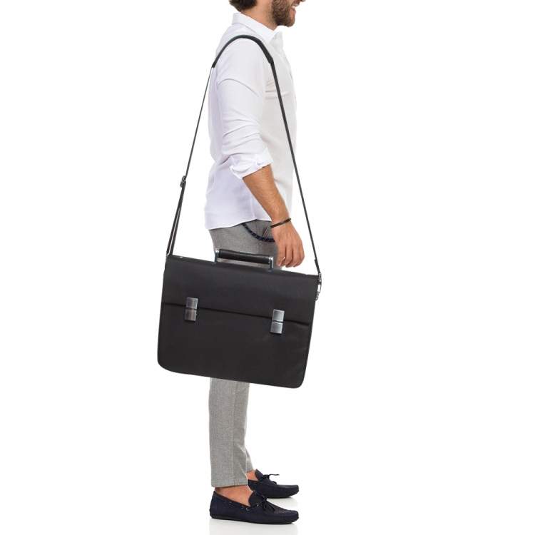 Pre Owned Porsche Design Black Nylon Roadster 3.0 Briefcase