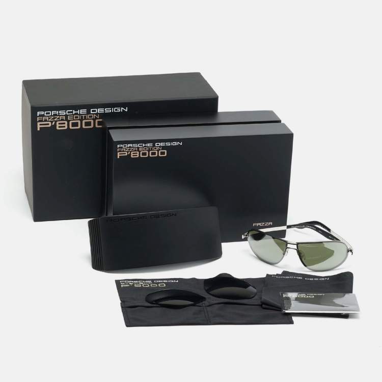 Pre Owned Porsche Design Black P'8148 Fazza Edition 0324/1982 Aviator Sunglasses