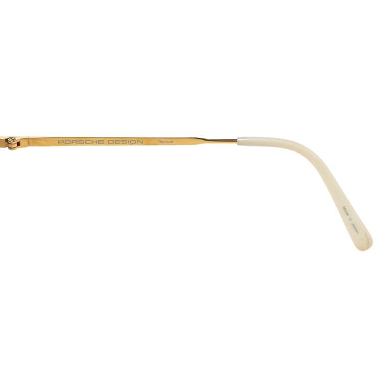 Pre Owned Porsche Design Gold Tone/Blue Gradient P'8478 Aviator Sunglasses