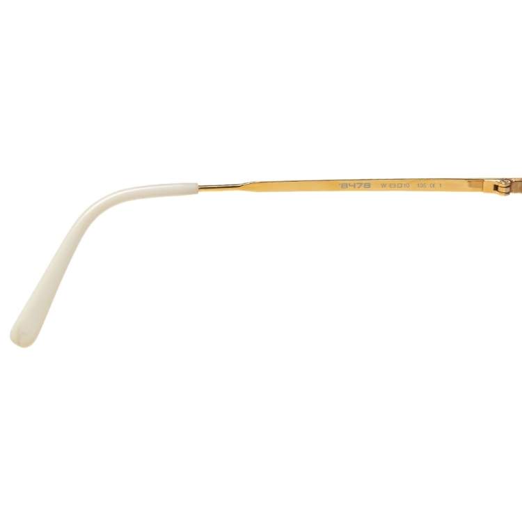 Pre Owned Porsche Design Gold Tone/Blue Gradient P'8478 Aviator Sunglasses