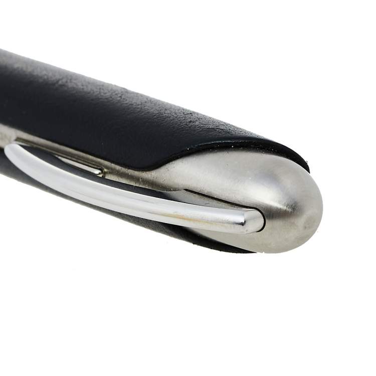 Pre Owned Porsche Design P 3150 Black Leather RollerBall Pen