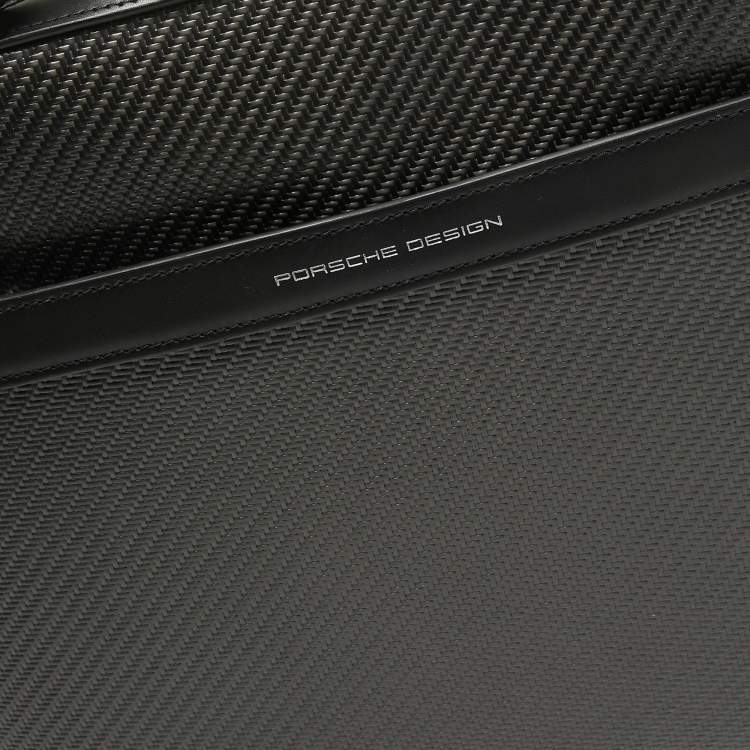 Pre Owned Porsche Design Black Carbon Fabric Small Briefcase
