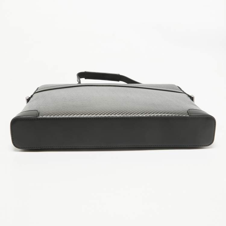 Pre Owned Porsche Design Black Carbon Fabric Small Briefcase