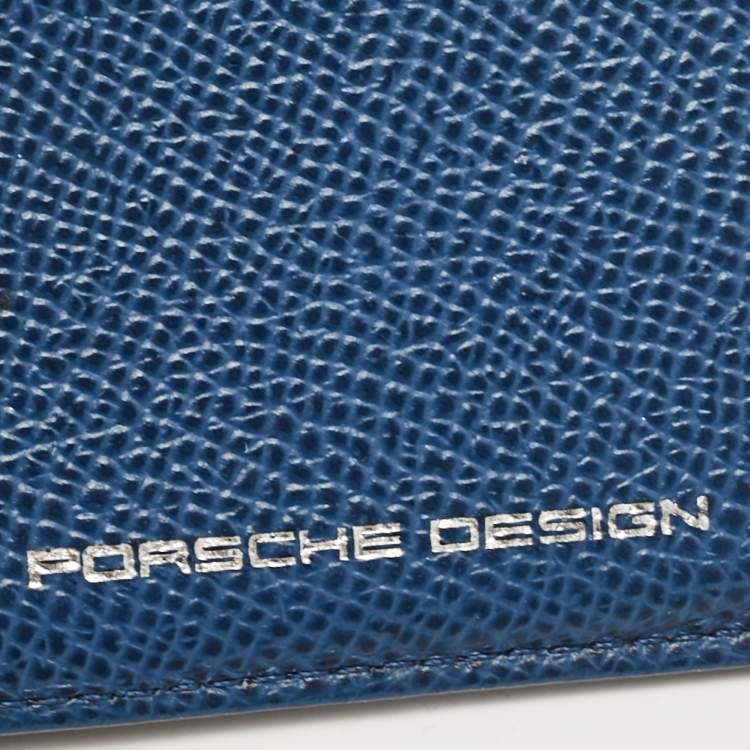 Pre Owned Porsche Design Blue Leather Card Holder