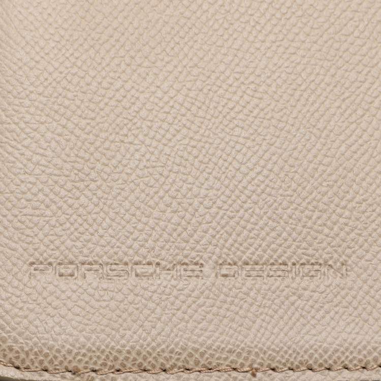 Pre Owned Porsche Design Beige Leather Flap Messenger Bag