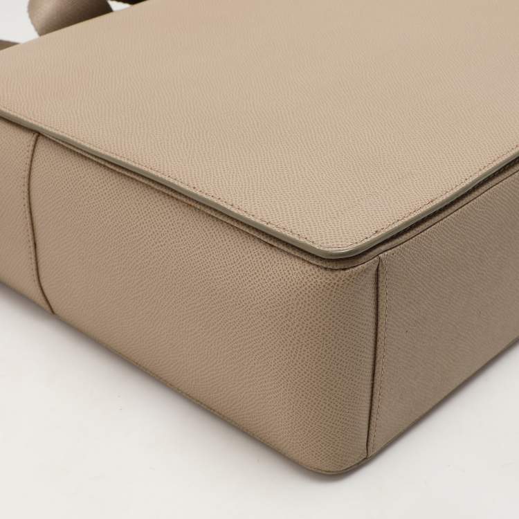 Pre Owned Porsche Design Beige Leather Flap Messenger Bag