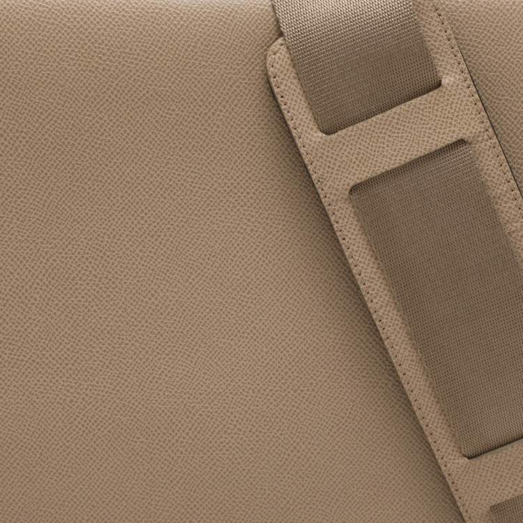 Pre Owned Porsche Design Beige Leather Flap Messenger Bag