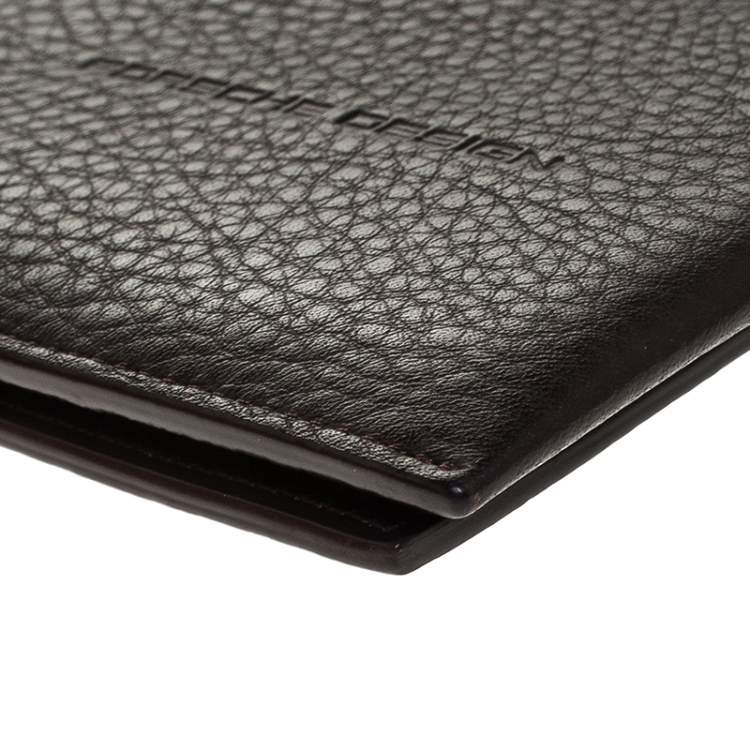 Pre Owned Porsche Design Dark Brown Leather Voyager 2.0 Bifold Wallet
