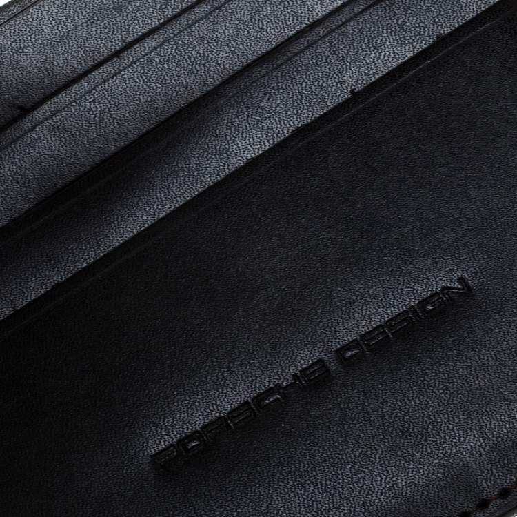 Pre Owned Porsche Design Dark Brown Leather Voyager 2.0 Bifold Wallet