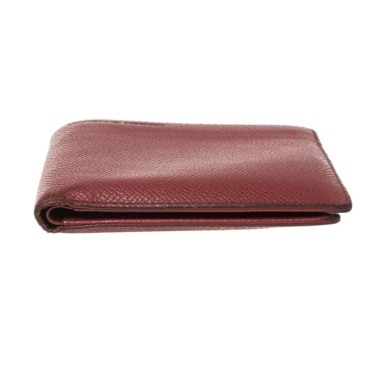 Pre Owned Porsche Design Red Leather Voyager 2.0 Bifold Wallet