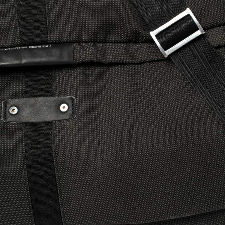 Pre Owned Porsche Design Black/Grey Nylon P2000 Flap Messenger Bag
