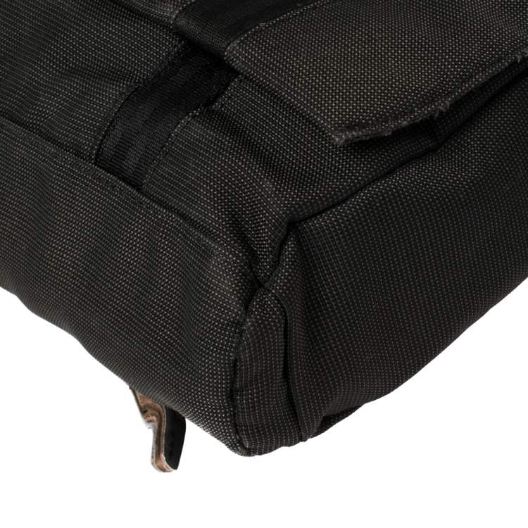 Pre Owned Porsche Design Black/Grey Nylon P2000 Flap Messenger Bag