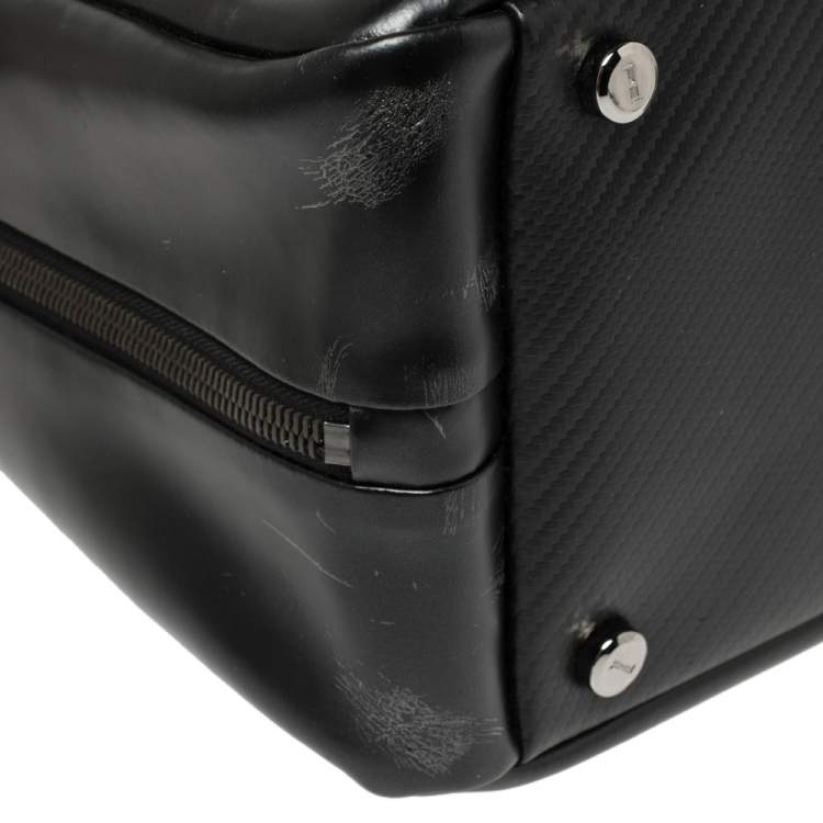 Pre Owned Porsche Design Black Leather Business Briefcase Bag