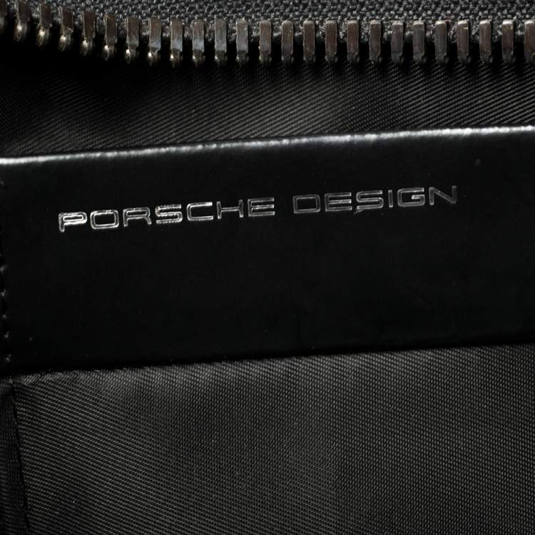 Pre Owned Porsche Design Black Leather Business Briefcase Bag