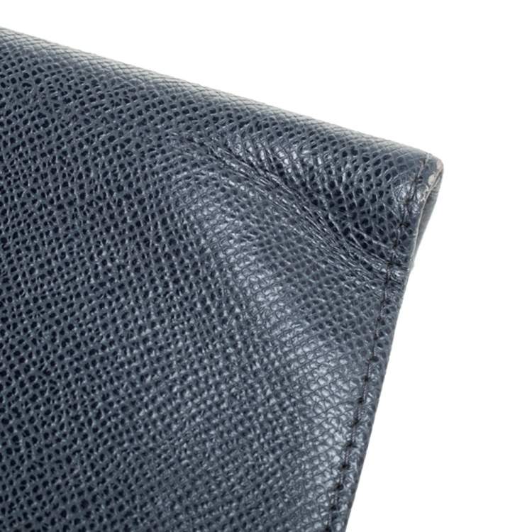 Pre Owned Porsche Design Navy Blue Leather French 3.0 Briefcase