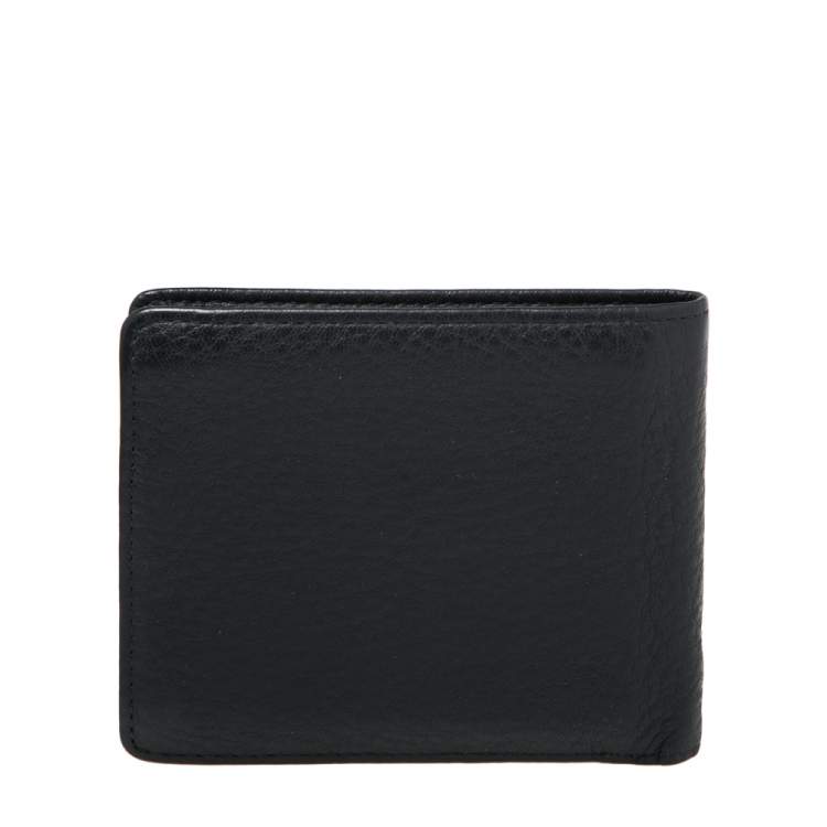 Pre Owned Porsche Design Navy Blue Grained Leather Bifold Wallet