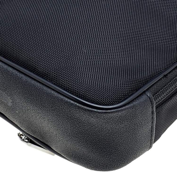 Pre Owned Porsche Design Black Nylon and Leather Laptop Briefcase