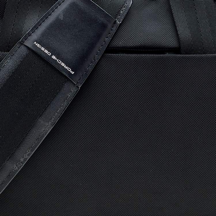 Pre Owned Porsche Design Black Nylon and Leather Laptop Briefcase
