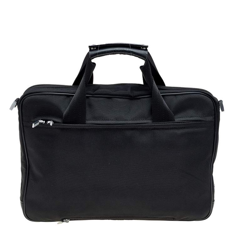 Pre Owned Porsche Design Black Nylon and Leather Laptop Briefcase
